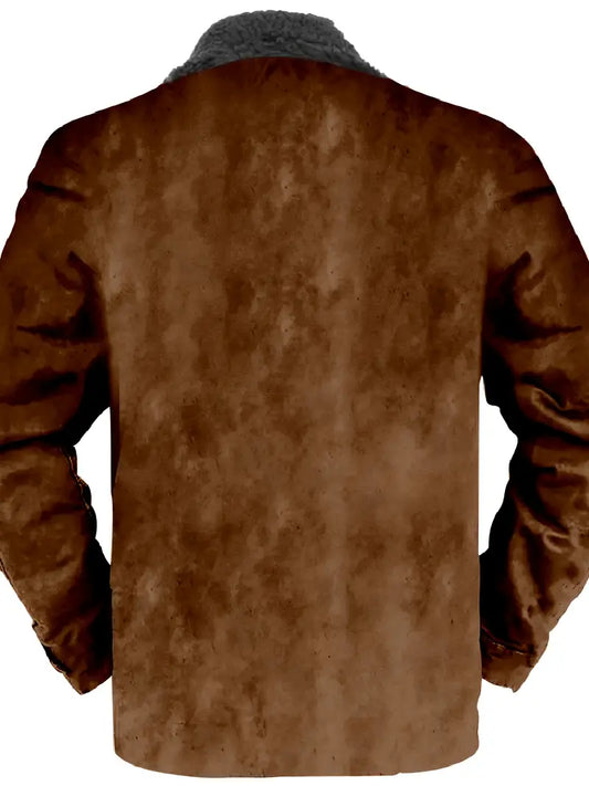 Men's retro collar button-up jacket